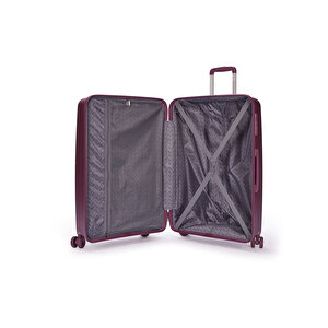 Benetton 2'li Set Orta Ve Kabin Boy %100 Polipropilen Valiz Bordo 14bnt8002