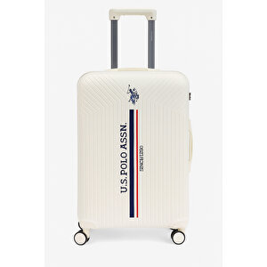 U.s. Polo Assn. Polipropilen Kırılmaz 2'li Valiz Seti Büyük Ve Orta Boy Beyaz 24074