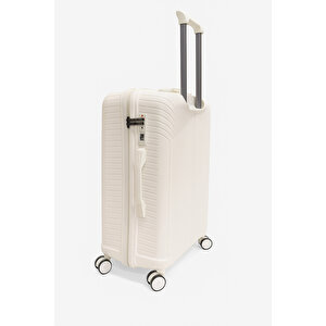 U.s. Polo Assn. Polipropilen Kırılmaz 2'li Valiz Seti Büyük Ve Orta Boy Beyaz 24074