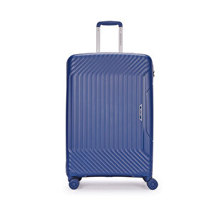 Benetton 2'li Set Büyük Ve Kabin Boy %100 Polipropilen Valiz Koyu Mavi 14bnt8001
