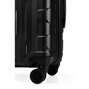 2'li Valiz Seti Orta Boy - Kabin Boy Siyah-siyah 1167-s