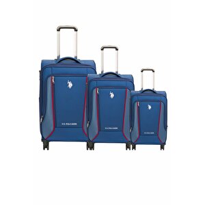 U.s. Polo Assn. 3'lü Valiz Seti Lüx Kumaş Valiz Lacivert 24019