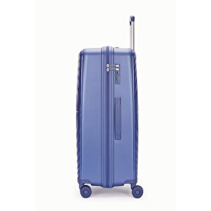 Benetton 2'li Set Büyük Ve Orta Boy %100 Polipropilen Valiz Mavi 14bnt8002