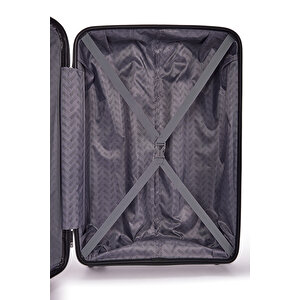 Benetton 2'li Set Büyük Ve Orta Boy %100 Polipropilen Valiz Siyah 14bnt8001