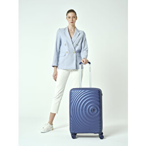 Benetton Orta Boy %100 Polipropilen Valiz Mavi 14bnt8002