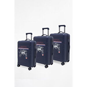 U.s. Polo Assn. Polipropilen Kırılmaz 3'lü Valiz Seti Lacivert 24053