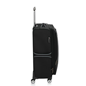 U.s. Polo Assn. 2'li Valiz Seti Büyük Ve Orta Boy Lüx Kumaş Valiz Siyah 24020