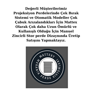 Manuel Zincirli  Stor Perde Tipi Projeksiyon Perdesi 180x200 cm
