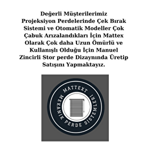 Manuel Zincirli  Stor Perde Tipi Projeksiyon Perdesi