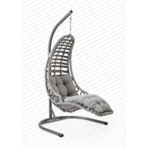 Bodrum Tek Kişilik Bahçe Ve Balkon Salıncağı Gri