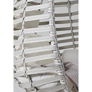 Gümbet Tek Kişilik Bahçe Ve Balkon Salıncağı Beyaz