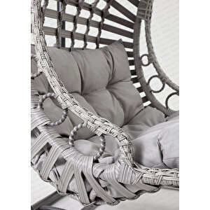 Bodrum Double Çift Kişilik Bahçe Ve Balkon Salıncağı Gri