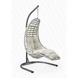 Bodrum Tek Kişilik Bahçe Ve Balkon Salıncağı Beyaz