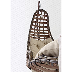 Bodrum Tek Kişilik Bahçe Ve Balkon Salıncağı Kahverengi