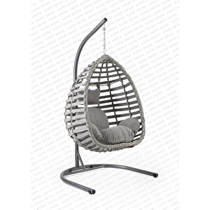 Gümbet Tek Kişilik Bahçe Ve Balkon Salıncağı Gri