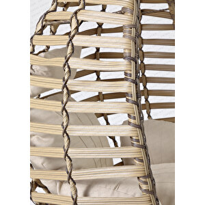 Gümbet Tek Kişilik Bahçe Ve Balkon Salıncağı Açık Kahverengi