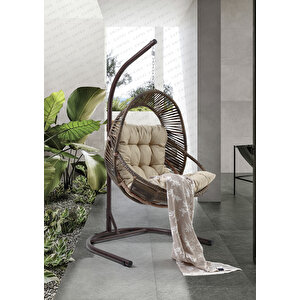 Nobel Tek Kişilik Bahçe Ve Balkon Salıncağı Kahve