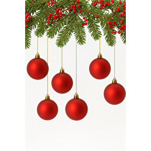 Yılbaşı Çam Ağacı Süsü Mat 6 Cm 6lı Cicitop