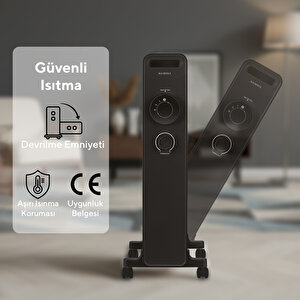 9 Dilim Siyah Radyatör Kum-1225s