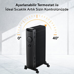 Kumtel 9 Dilim Siyah Radyatör Kum-1225s