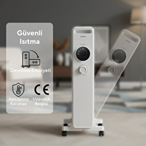 9 Dilim Beyaz Radyatör Kum-1225s