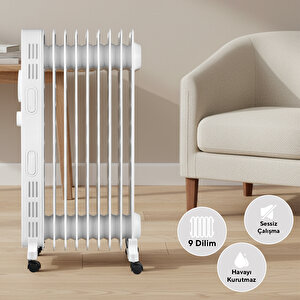 Kumtel 9 Dilim Beyaz Radyatör Kum-1225s