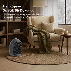 Kumtel Fanlı Isıtıcı 2000 W Lx-6331 Füme