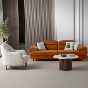 Eymense Lizbon Yataklı Sandıklı Koltuk Takımı 3+3+1 Turuncu