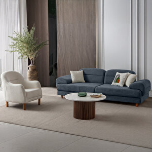 Lizbon Yataklı Sandıklı Koltuk Takımı 3+1 Mavi Mavi