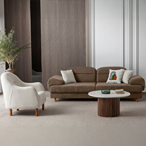 Lizbon Yataklı Sandıklı Koltuk Takımı 3+1 Kahverengi Kahverengi