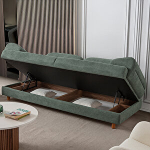 Eymense Lizbon Yataklı Sandıklı Koltuk Takımı 3+3+1 Yeşil