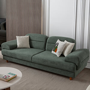 Eymense Lizbon Yataklı Sandıklı Koltuk Takımı 3+3+1 Yeşil