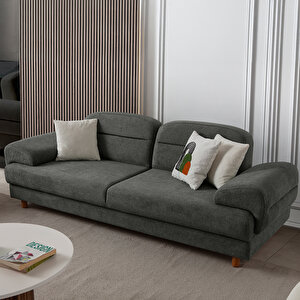 Eymense Lizbon Yataklı Sandıklı Koltuk Takımı 3+1 Antrasit