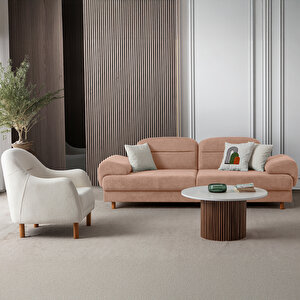 Eymense Lizbon Yataklı Sandıklı Koltuk Takımı 3+3+1 Pembe