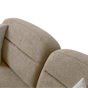 Eymense Lizbon Yataklı Sandıklı Üçlü Koltuk Sütlü Kahve