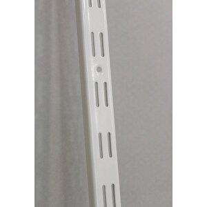 4 Adet 200 Cm Beyaz Çift Delikli Raf Dikme Destek Profili - Raf Direği