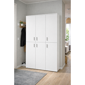 Keila Ayakkabılık - Çok Amaçlı Dolap - Kiler Dolabı - Beyaz - 120 Cm