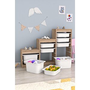 Swiss Beyaz 9 Sepetli Sonomo Gövde Çok Amaçlı Dolap