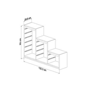Swiss Beyaz 9 Sepetli Sonomo Gövde Çok Amaçlı Dolap