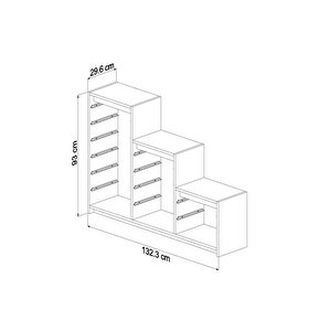 Swiss  Gri 9 Sepetli Beyaz Gövde Çok Amaçlı Dolap