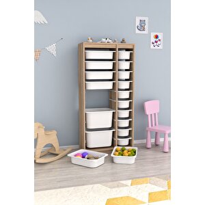 Alara Xs 18 Sepetli Çok Amaçlı Mutfak Kiler Dolabı Beyaz