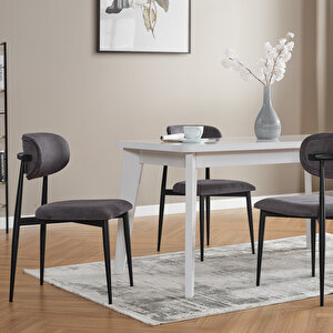 Polo 4 Kişilik Mutfak Yemek Masası Takımı Antrasit