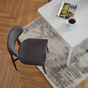 Polo 4 Kişilik Mutfak Yemek Masası Takımı Antrasit