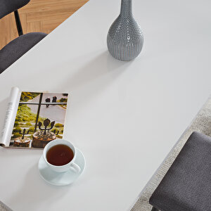 Polo 4 Kişilik Mutfak Yemek Masası Takımı Antrasit