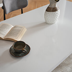 Polo 6 Kişilik Mutfak Yemek Masası Takımı Gri