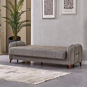 Serra 3 Kişilik Bazalı Kanepe Çekyat Koltuk Kahve