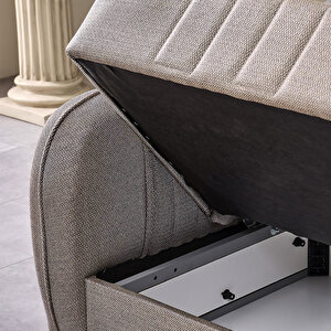 Serra 3 Kişilik Bazalı Kanepe Çekyat Koltuk Kahve