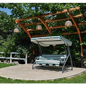 Salıncak Hamak Zırh Demir 3 Kişilik - Sultana Bahçe Balkon Teras Salıncağı A Plus Ürün