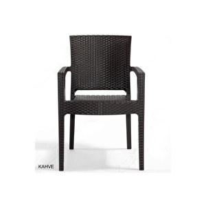 Rattan Sandalye 4 Adet Rattan Victor Kollu Sandalye Koltuk 4'lü Set A Plus