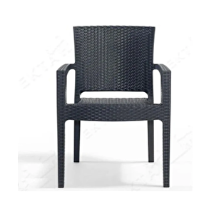 Rattan Sandalye 6 Adet Rattan Victor Kollu Sandalye Koltuk 6'lı Set A Plus